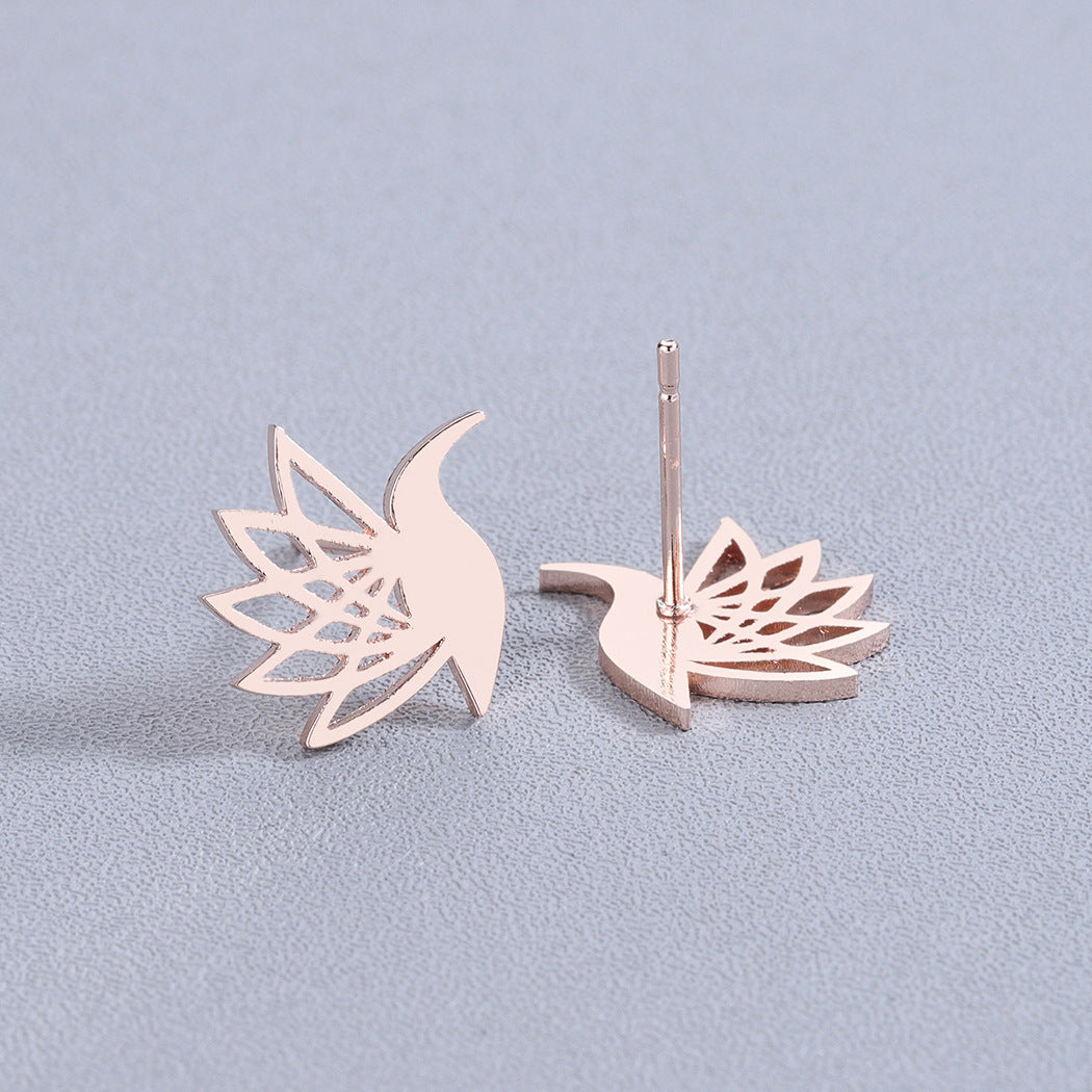 Little Bird Pigeon Stainless Steel Earrings