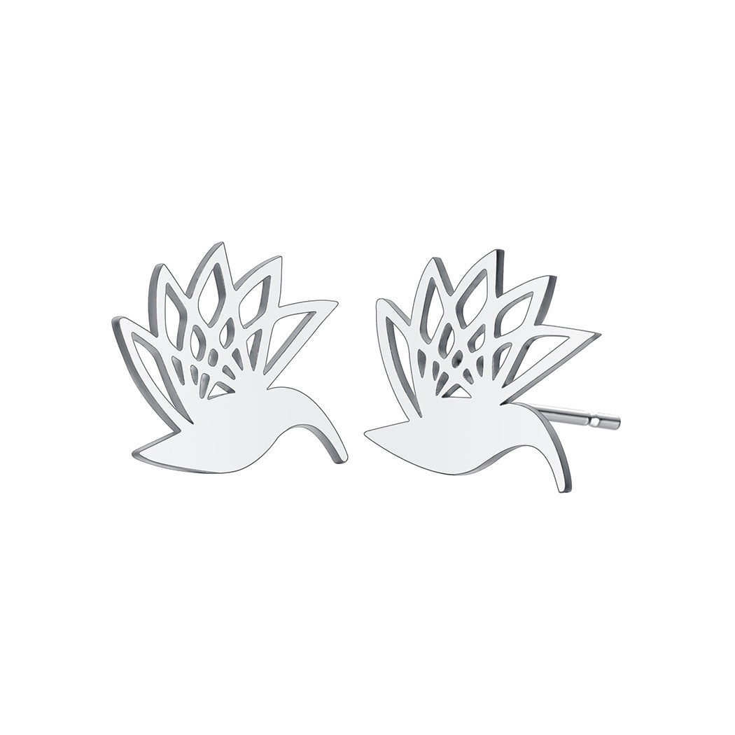 Little Bird Pigeon Stainless Steel Earrings