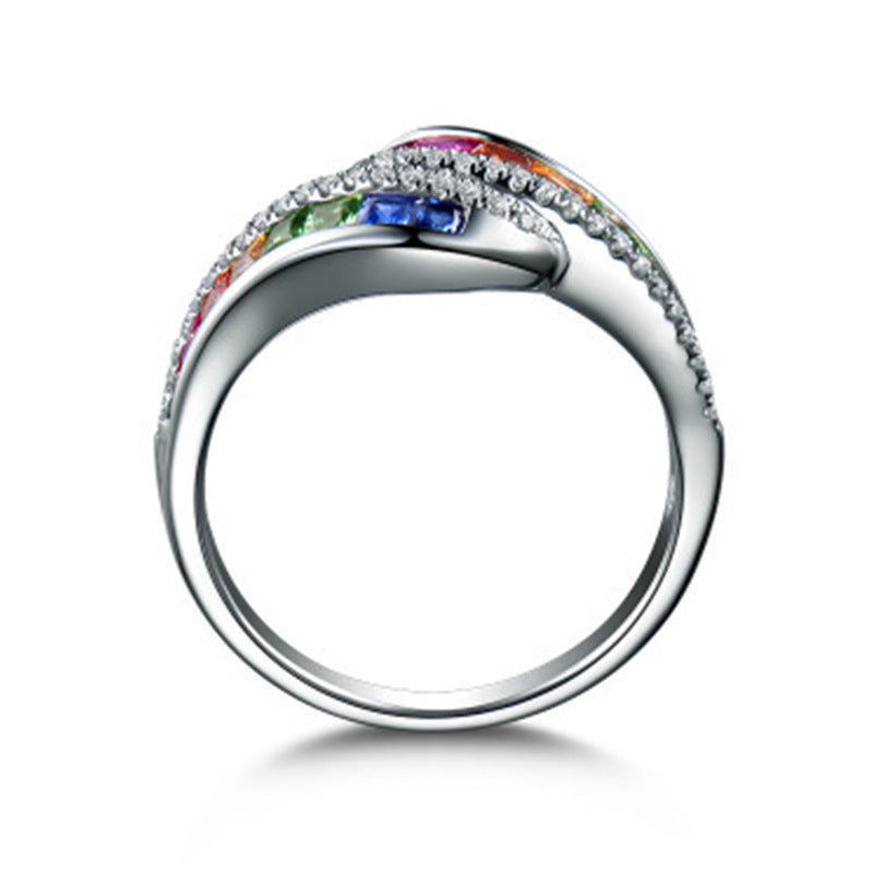 Rainbow Trendy Female Party Rings
