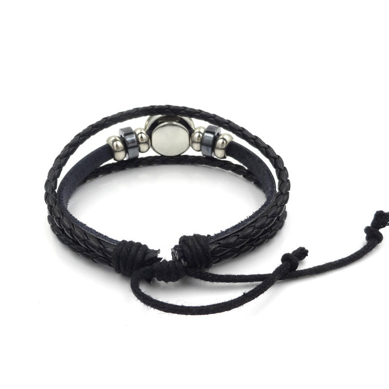Sacred Geometry Sri Yantra Glass Buckle Charm Bracelets