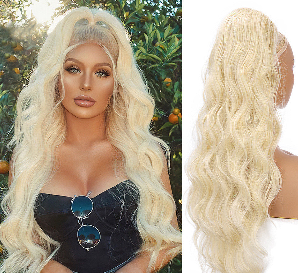 Big Wave Drawstring Ponytail Human Hair Wigs