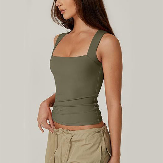 Summer Square-neck Tank Vest Ins