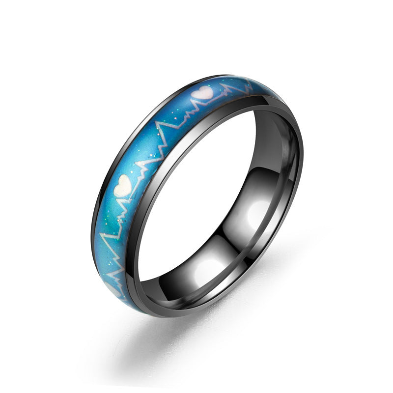 Korean Style ECG Couple Ring