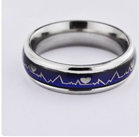 Korean Style ECG Couple Ring