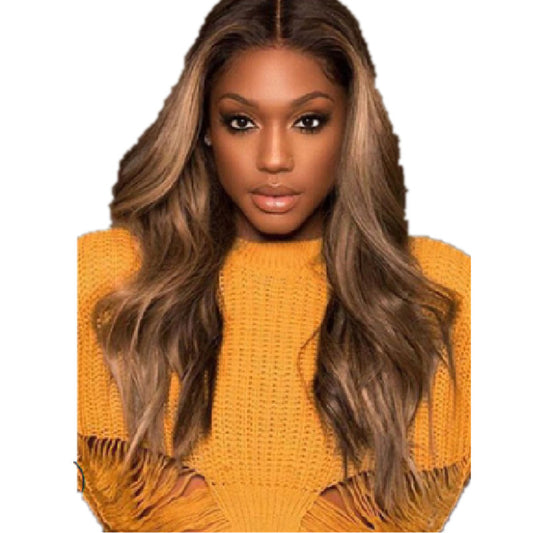 Brown Gradient Anime Human Hair Wigs