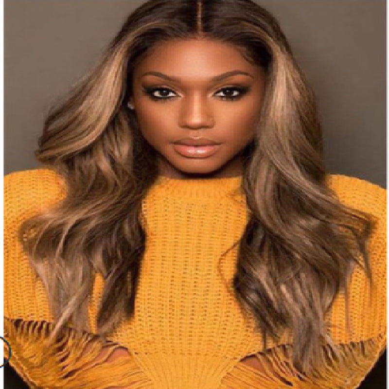 Brown Gradient Anime Human Hair Wigs