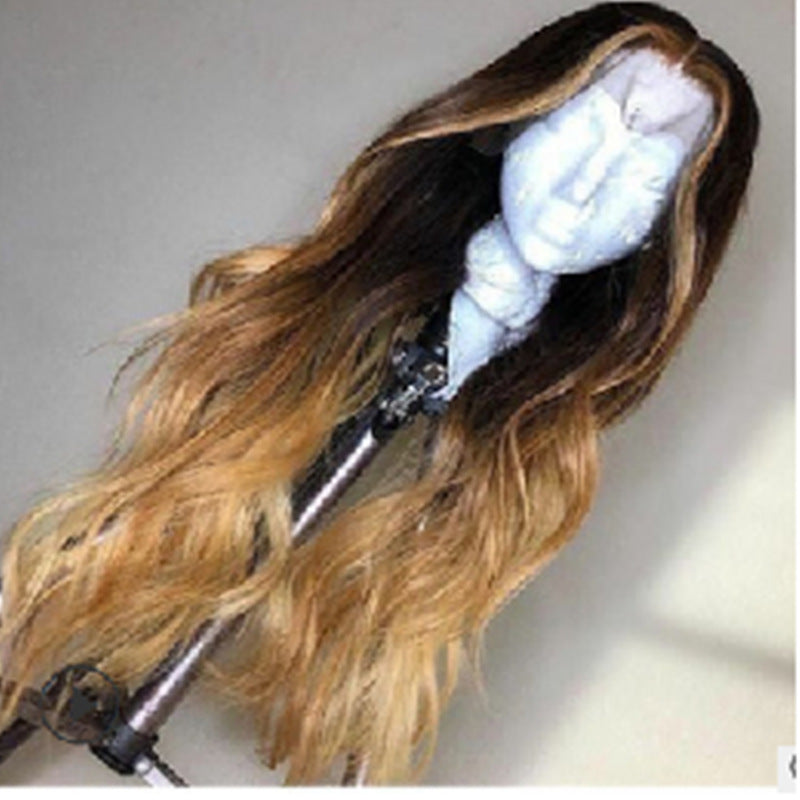 Brown Gradient Anime Human Hair Wigs
