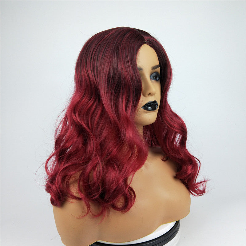 Burgundy Long Curly Hair