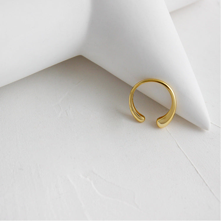 Gold Metal Brass Plated Balls Adjustable Opening Rings