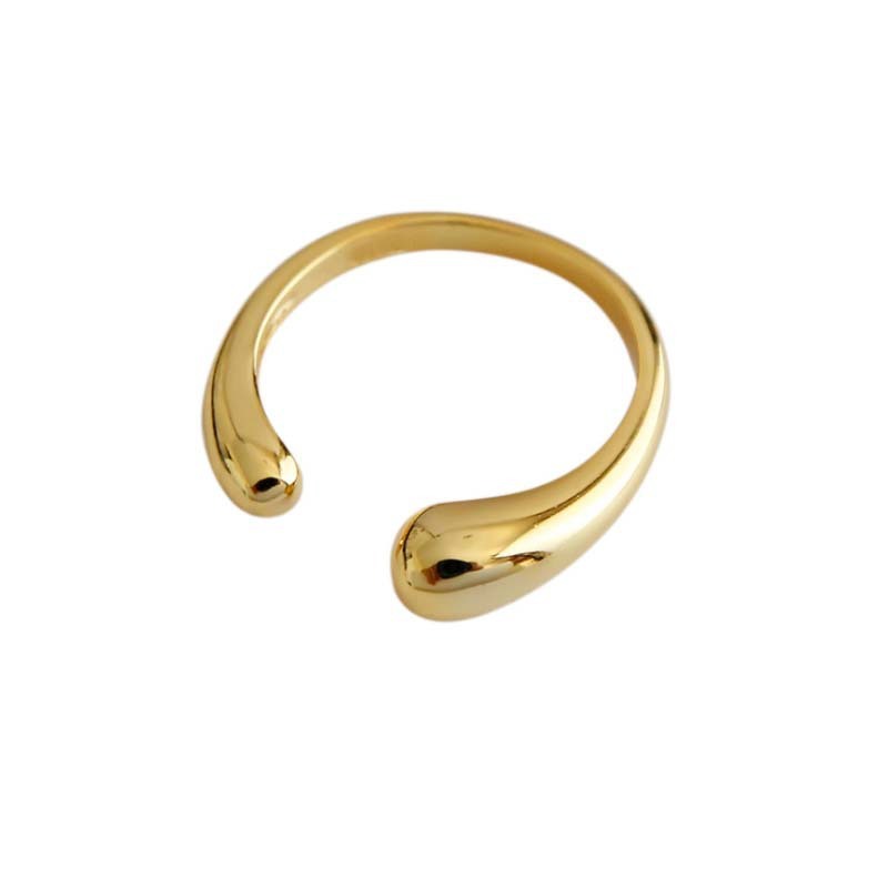 Gold Metal Brass Plated Balls Adjustable Opening Rings