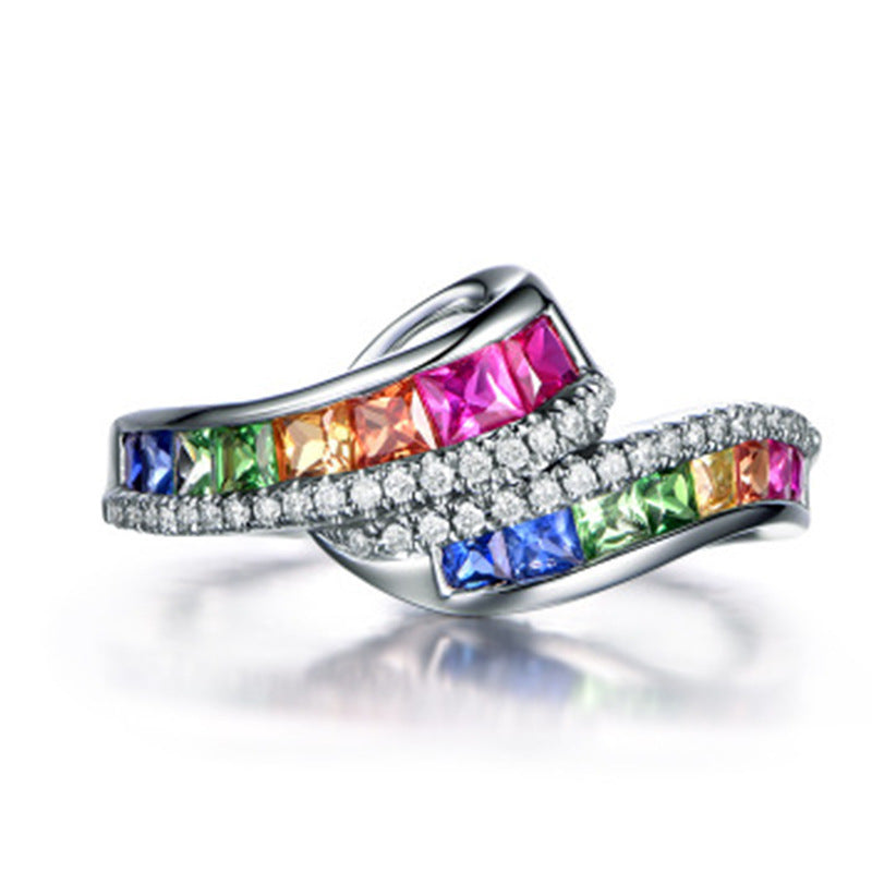 Rainbow Trendy Female Party Rings