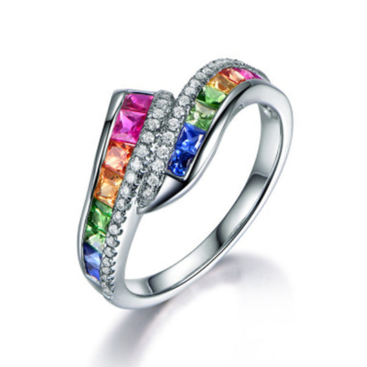 Rainbow Trendy Female Party Rings
