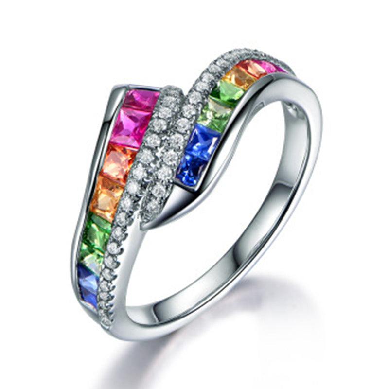 Rainbow Trendy Female Party Rings