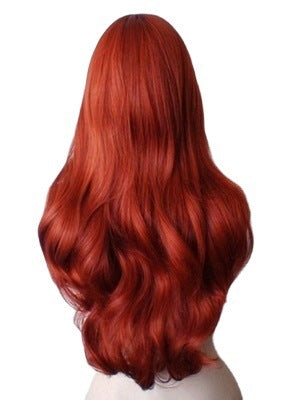 Copper Anime Long Human Hair Wigs