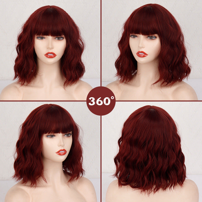 Shoulder-length Corn Curler Human Hair Wigs