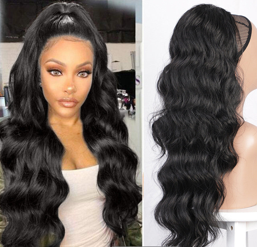 Big Wave Drawstring Ponytail Human Hair Wigs