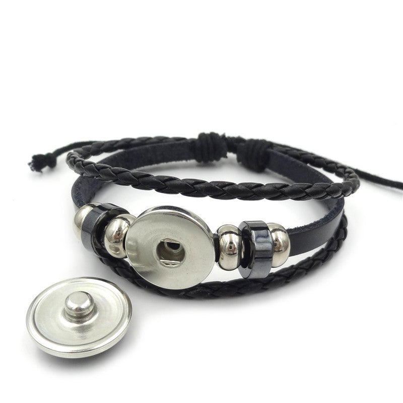 Sacred Geometry Sri Yantra Glass Buckle Charm Bracelets