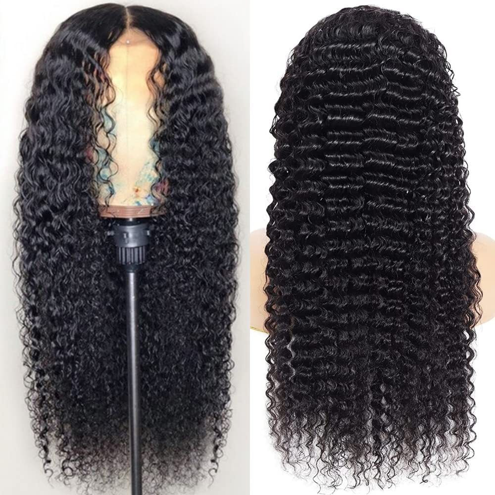 Front Lace Human Hair Wig Deep Wave