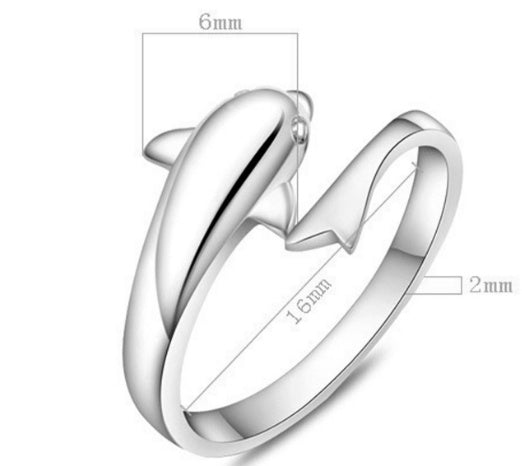 Cute Dolphin Adjustable  Ring