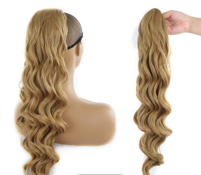 Big Wave Drawstring Ponytail Human Hair Wigs