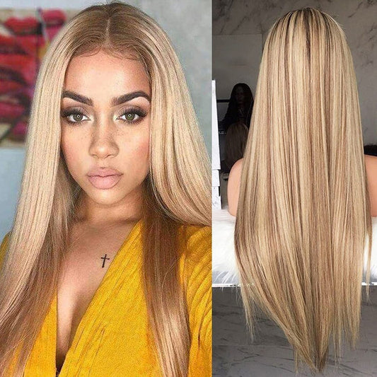Golden Brown Gradient Human Hair Wigs