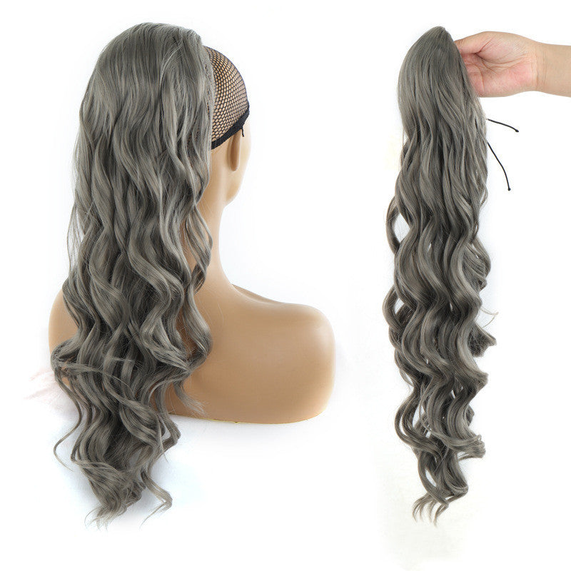 Big Wave Drawstring Ponytail Human Hair Wigs