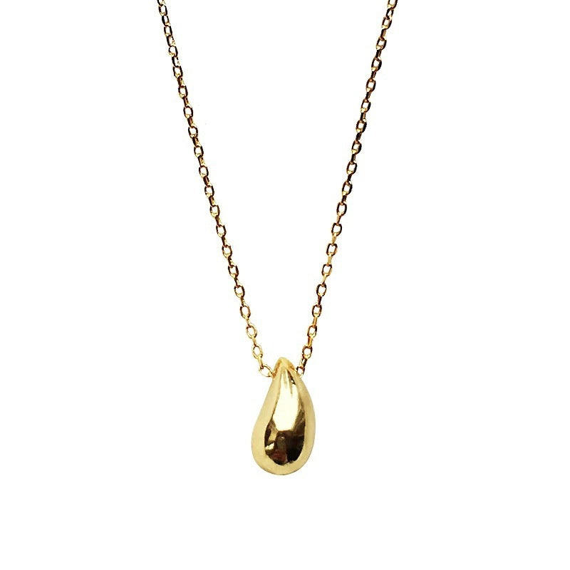 Minimalist New Small Water Drop Titanium Steel Necklace