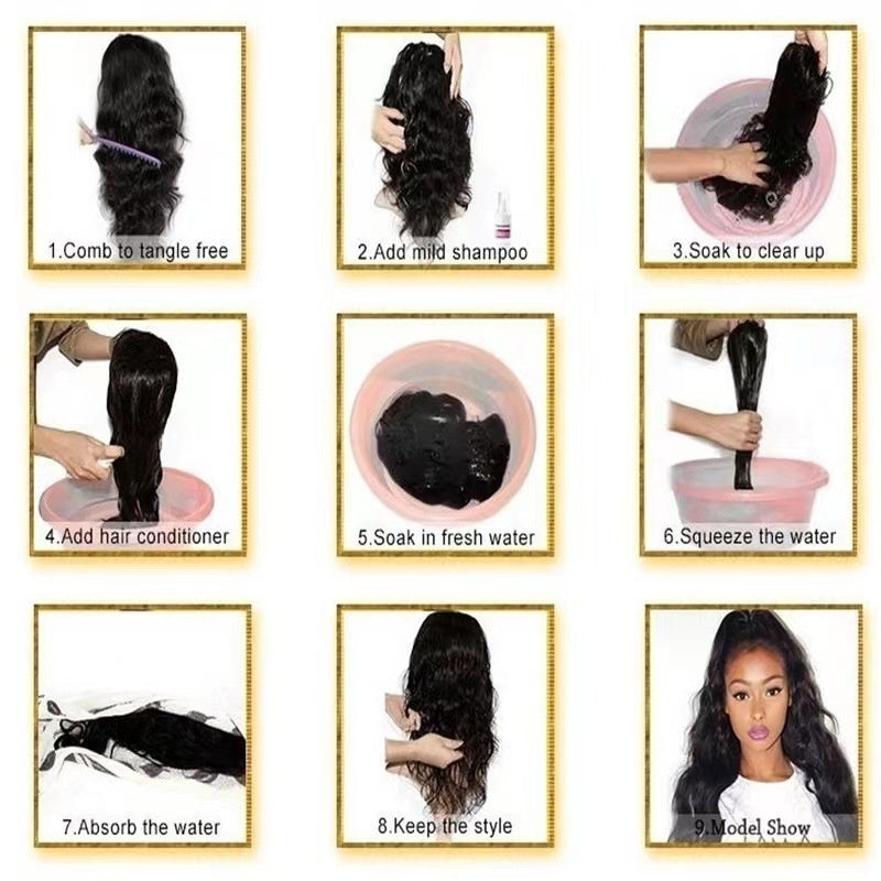 Shoulder-length Corn Curler Human Hair Wigs