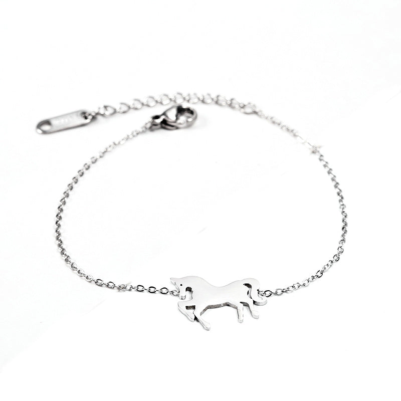 Gold  Unicorn Horse Charm Bracelet